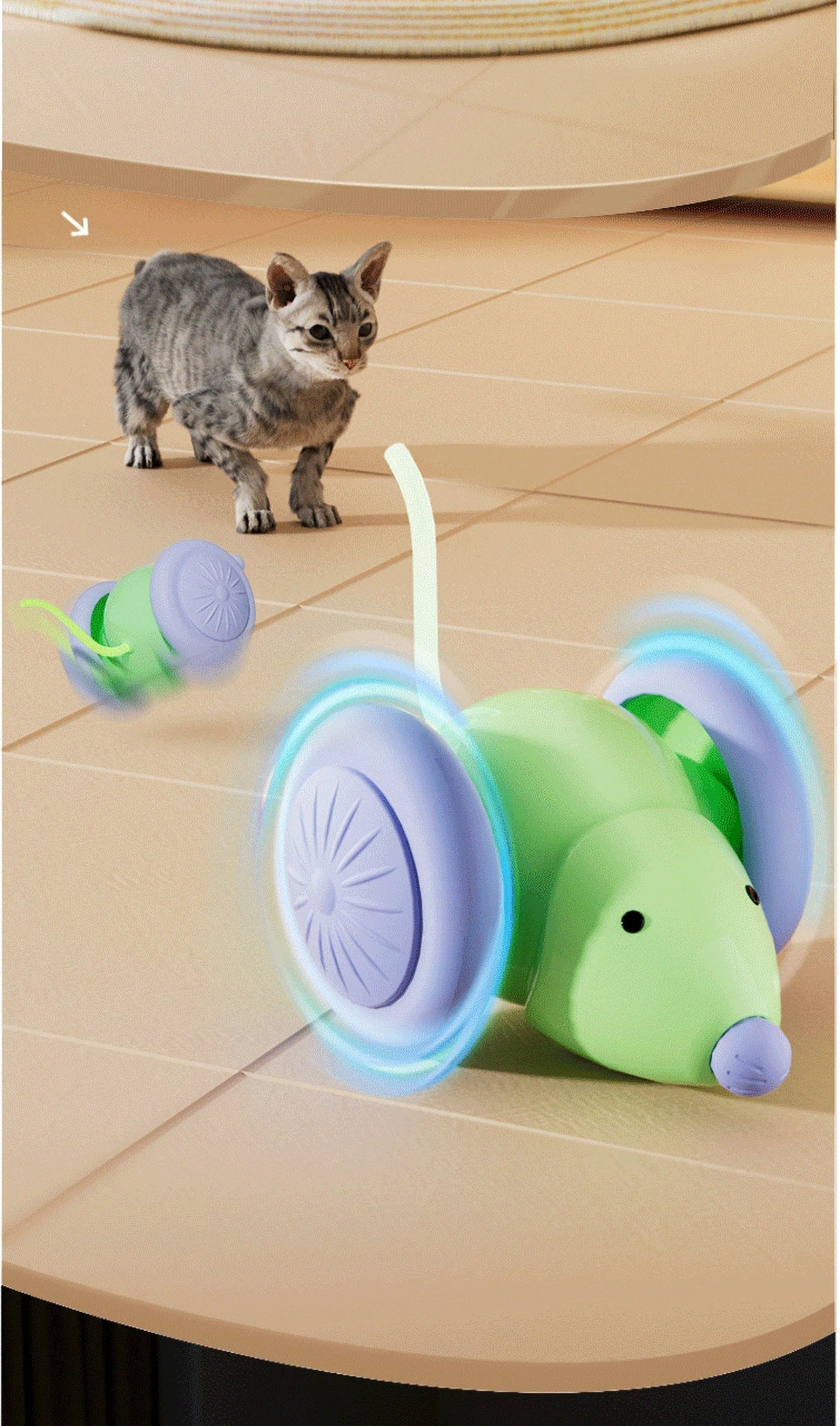 Mouse Elétrico Inteligente p/ Gatos – Brinquedo Interativo