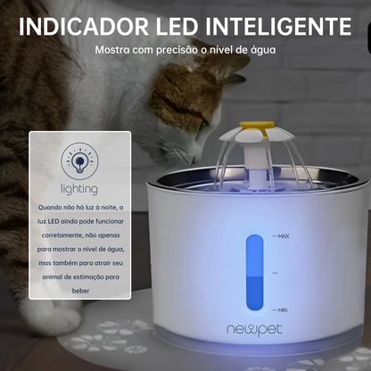 Bebedouro Automático 2,4L c/ LED para Cães e Gatos