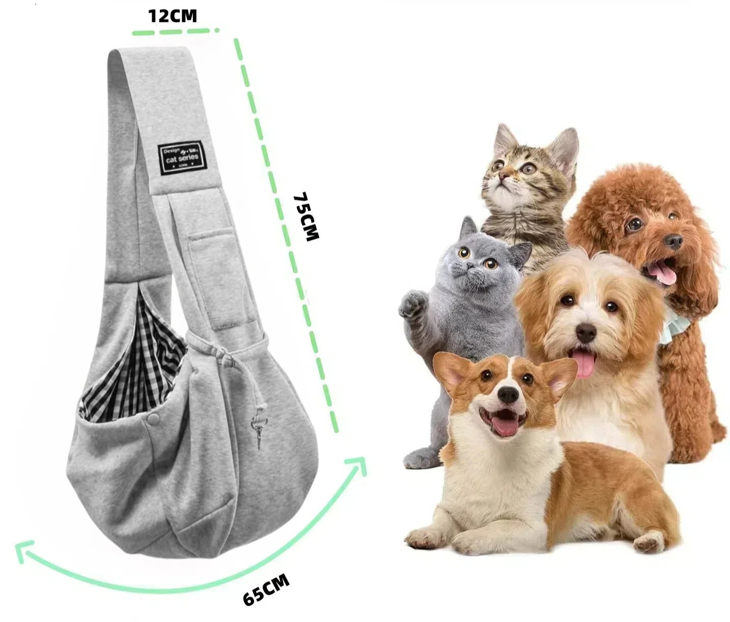 Bolsa Pet de Algodão Confortável para Viagem e Passeio