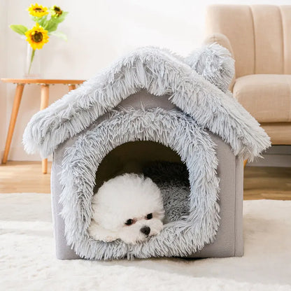 Casinha Macio para Cães – Cama Quente, Removível e Confortável