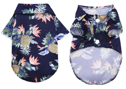 Camiseta Havaiana para Cães Pequenos | Estilo Praia e Antialérgica