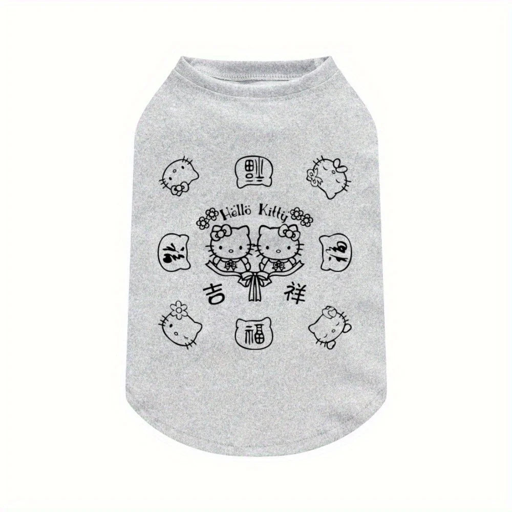 Camiseta Pet Hello Kitty – Proteção UV, Leve em Fibra