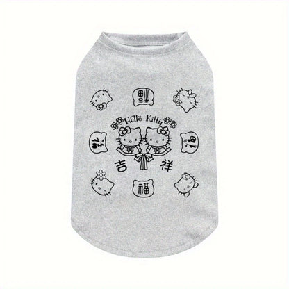 Camiseta Pet Hello Kitty – Proteção UV, Leve em Fibra