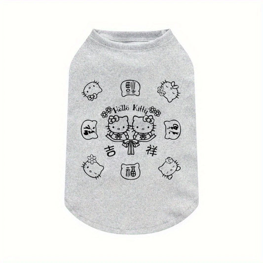 Camiseta Pet Hello Kitty – Proteção UV, Leve em Fibra