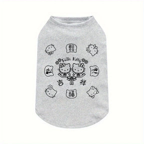 Camiseta Pet Hello Kitty – Proteção UV, Leve em Fibra