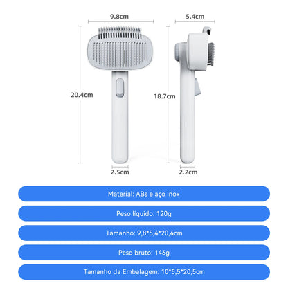 Escova Pet Newpet Autolimpante p/ Cães e Gatos