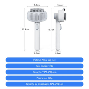 Escova Pet Newpet Autolimpante p/ Cães e Gatos