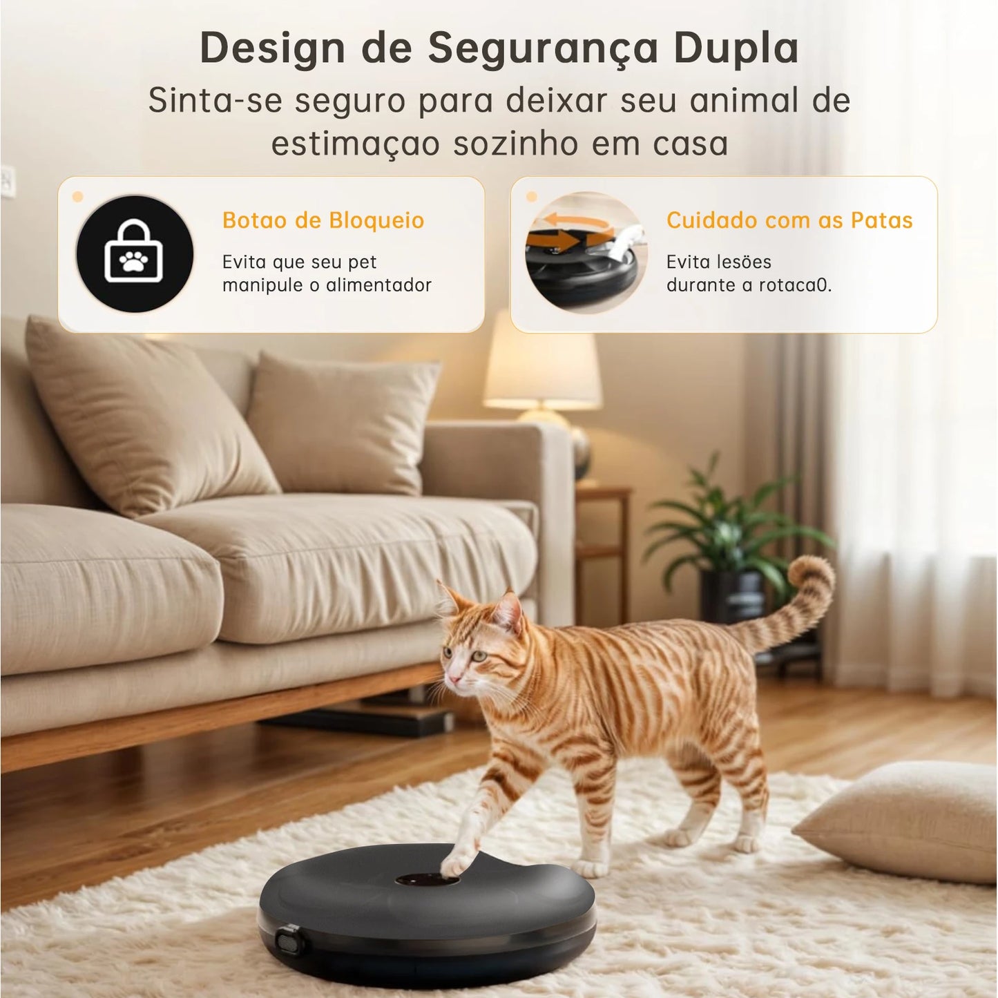 Alimentador Automático 6 Refeições com Timer e Controle