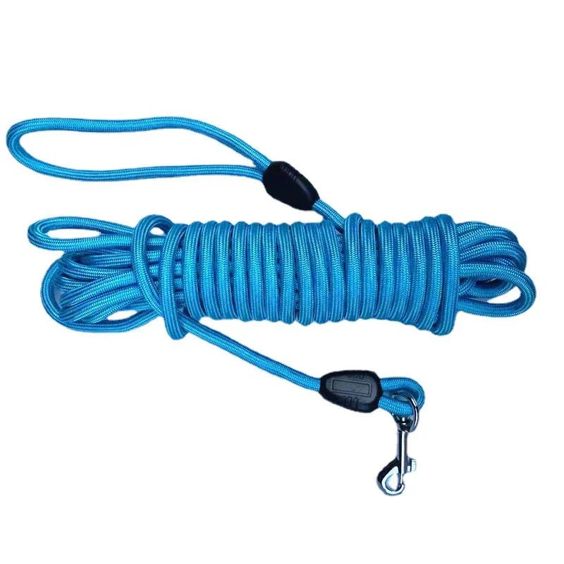 Trela de Nylon Resistente 5-10-15M para Cães Médios e Grandes
