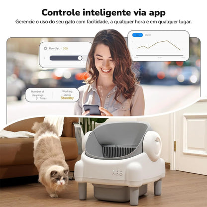 Caixa de Areia Automática Newpet p/ Gatos – Autolimpante