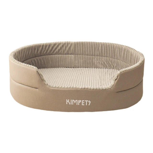 Cama Ergonômica de Pelúcia para Cães - Conforto 4 Estações