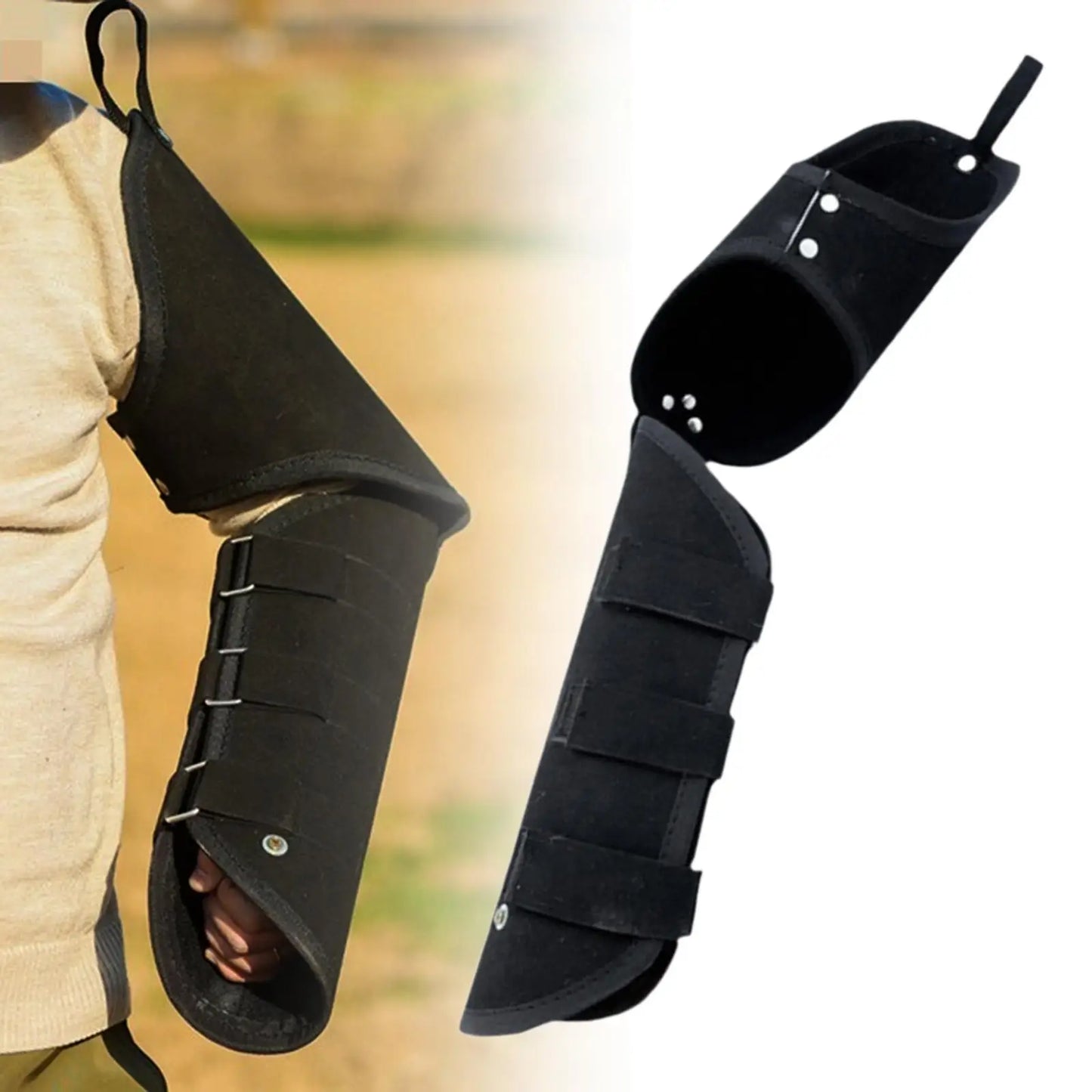Manga de Treinamento Canino Antimordida em Couro Resistente