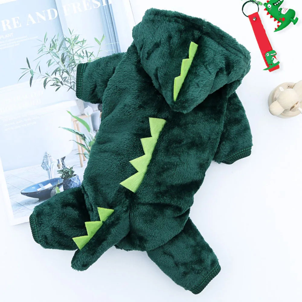 Roupas de Inverno para Cães e Gatos – Hoodie Dino Quente