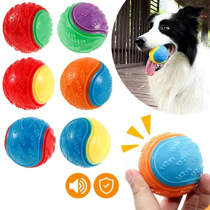 Kit 6 Bolas para Cães – Interativas, Resistentes e Limpa Dentes