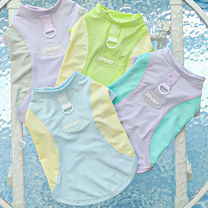 Colete Refrescante Pet com Proteção Solar e Alça D