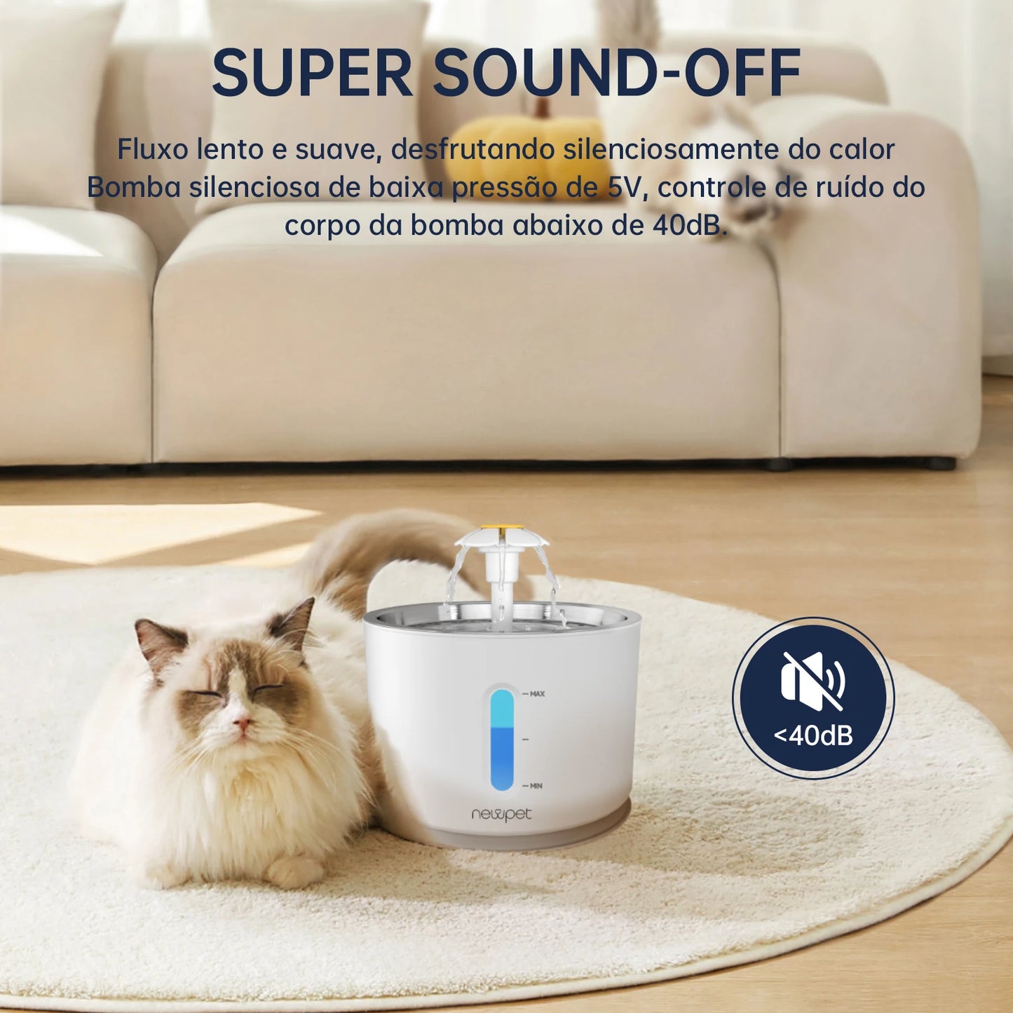 Bebedouro Automático 2,4L c/ LED para Cães e Gatos