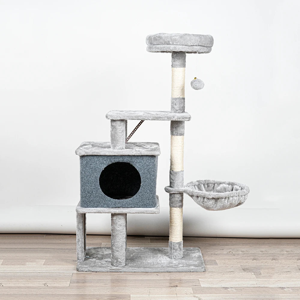 Árvore de Gato Newpet 112cm com Toca, Arranhador e Ninho