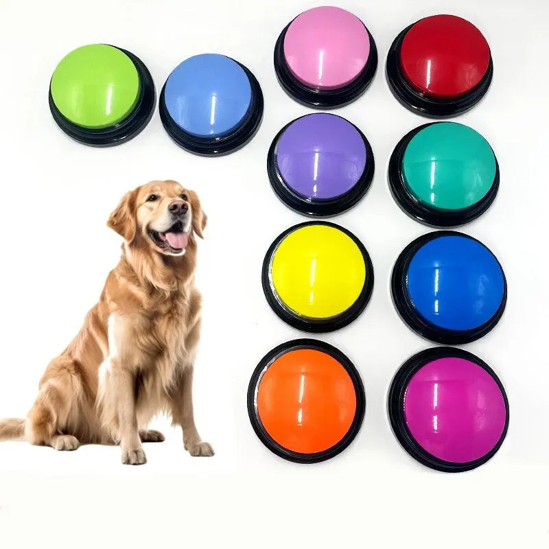 Botão Falante Interativo para Pets | Brinquedo Portátil