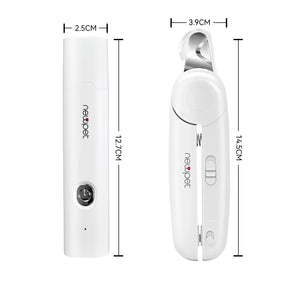 Moedor de Unhas Recarregável USB para Cães e Gatos 2 em 1