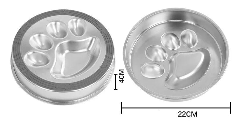 Tigela Lenta Inoxidável para Cães – Antiasfixia