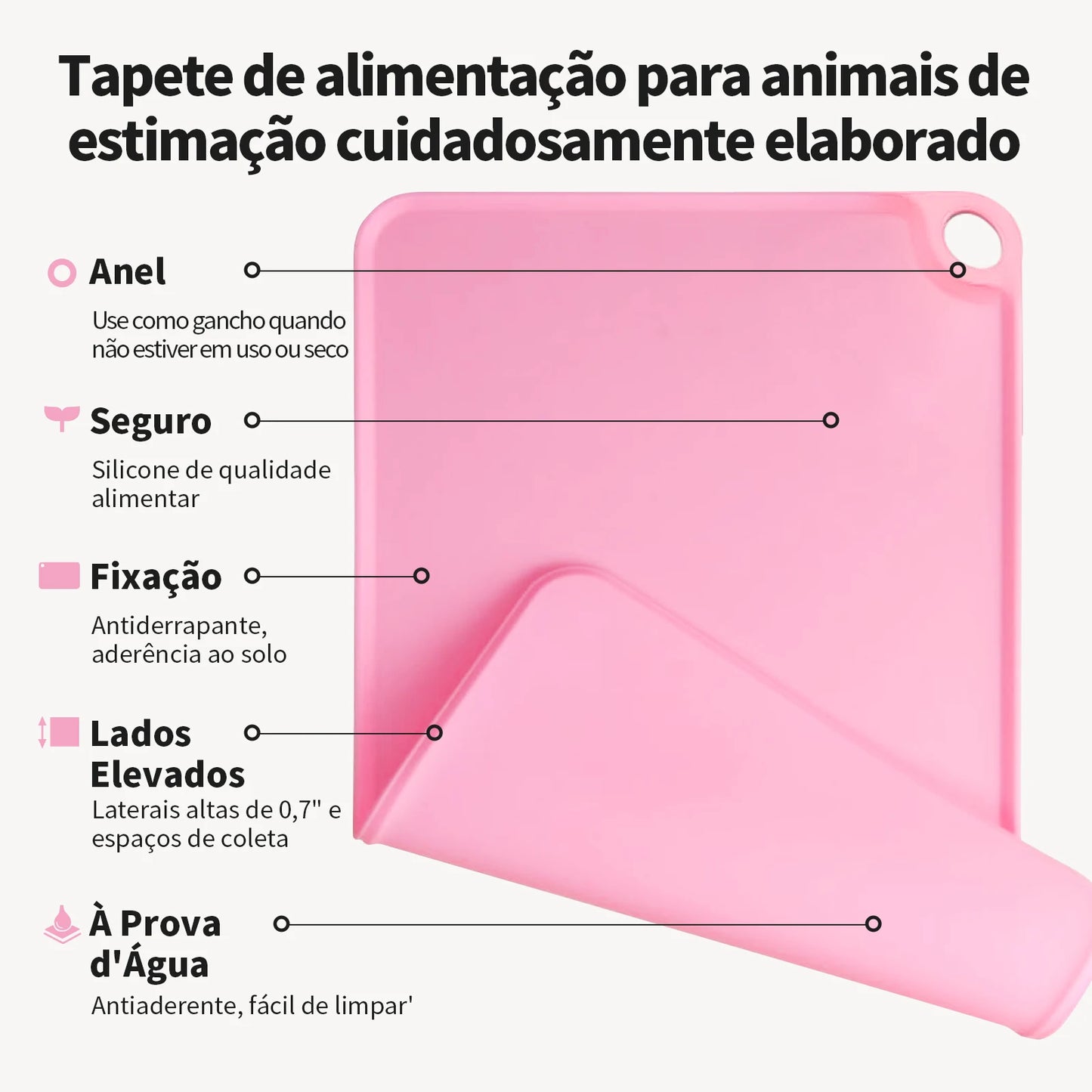 Tapete de Silicone para Pets – Antiaderente, Flexível e Fácil de Limpar