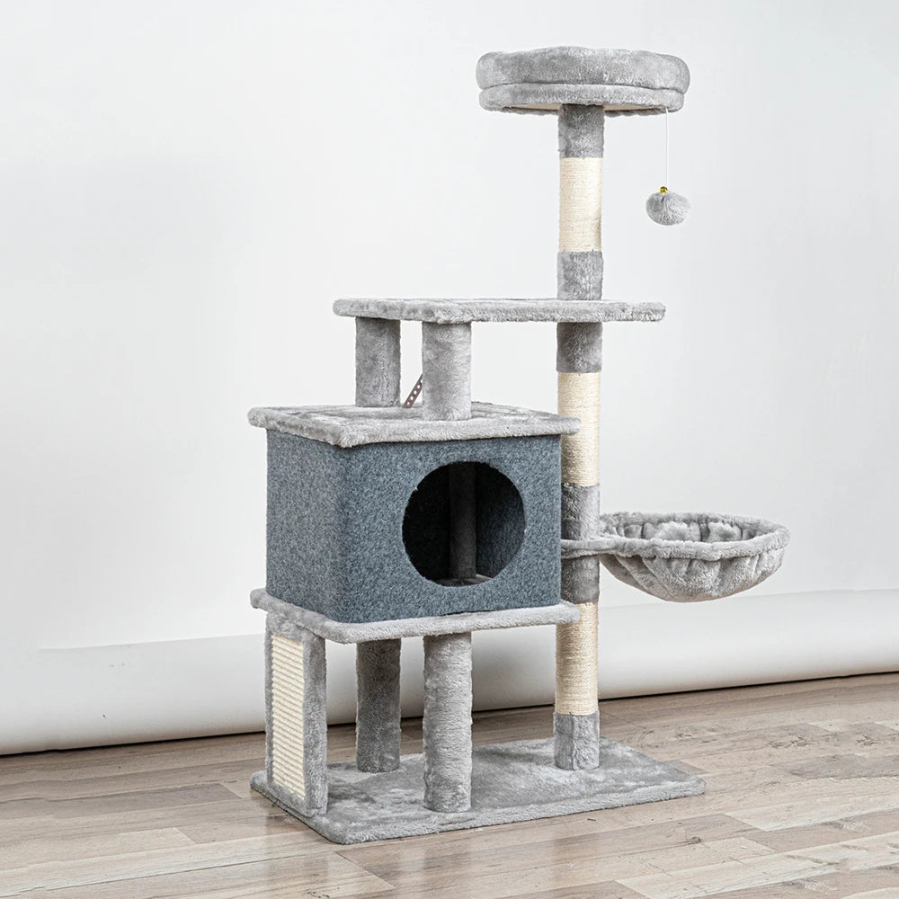 Árvore de Gato Newpet 112cm com Toca, Arranhador e Ninho