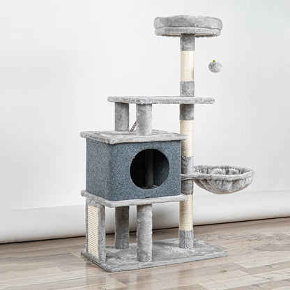 Árvore de Gato Newpet 112cm com Toca, Arranhador e Ninho