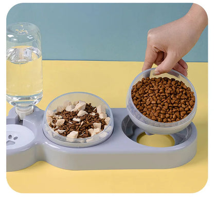 Tigela 3 em 1 com Bebedouro Automático para Cães e Gatos