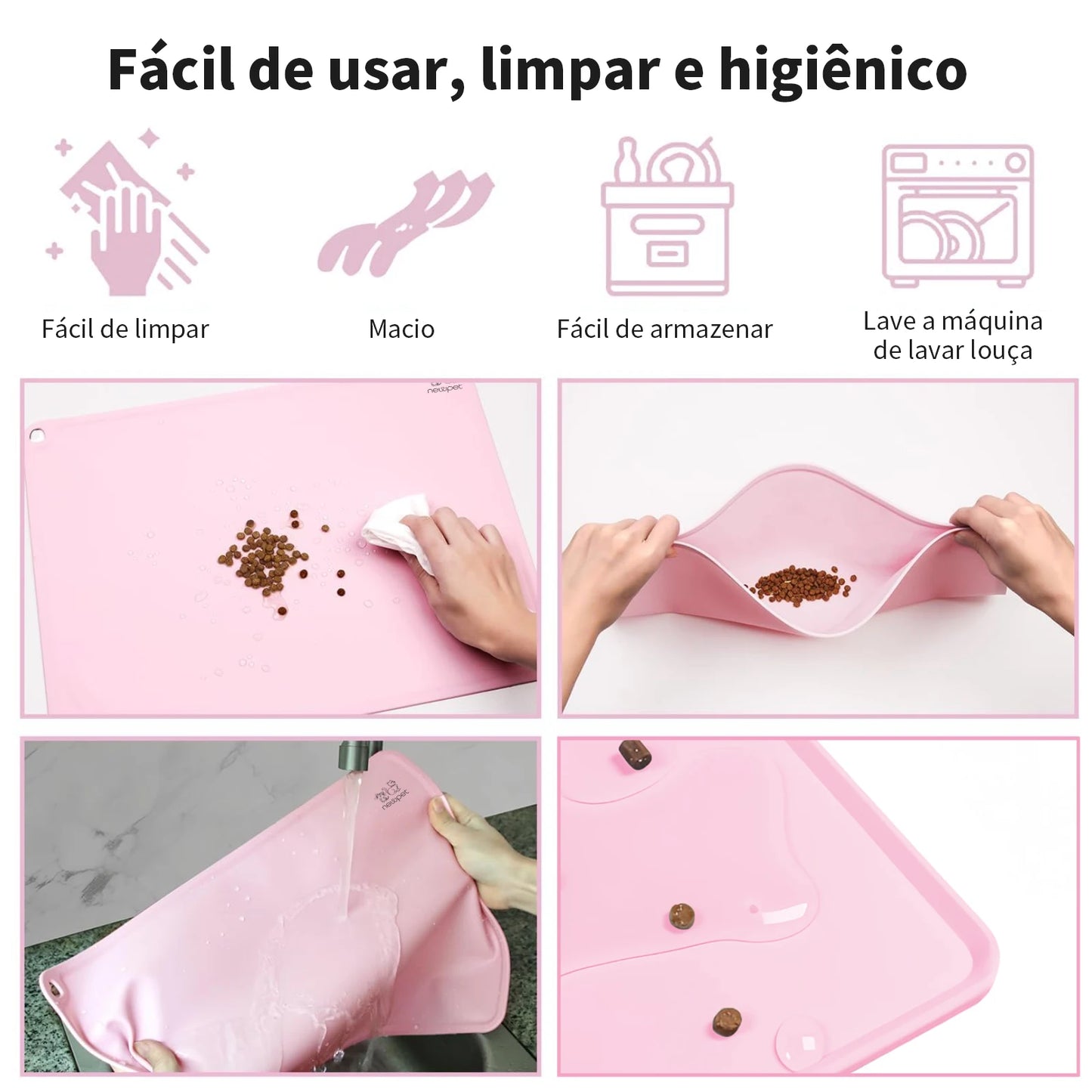 Tapete de Silicone para Pets – Antiaderente, Flexível e Fácil de Limpar