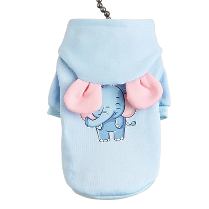 Moletom com Capuz e Orelhas para Cães e Gatos Fofo