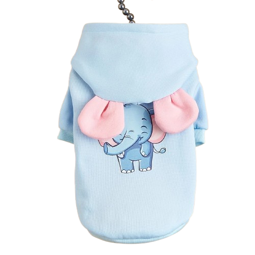 Moletom com Capuz e Orelhas para Cães e Gatos Fofo