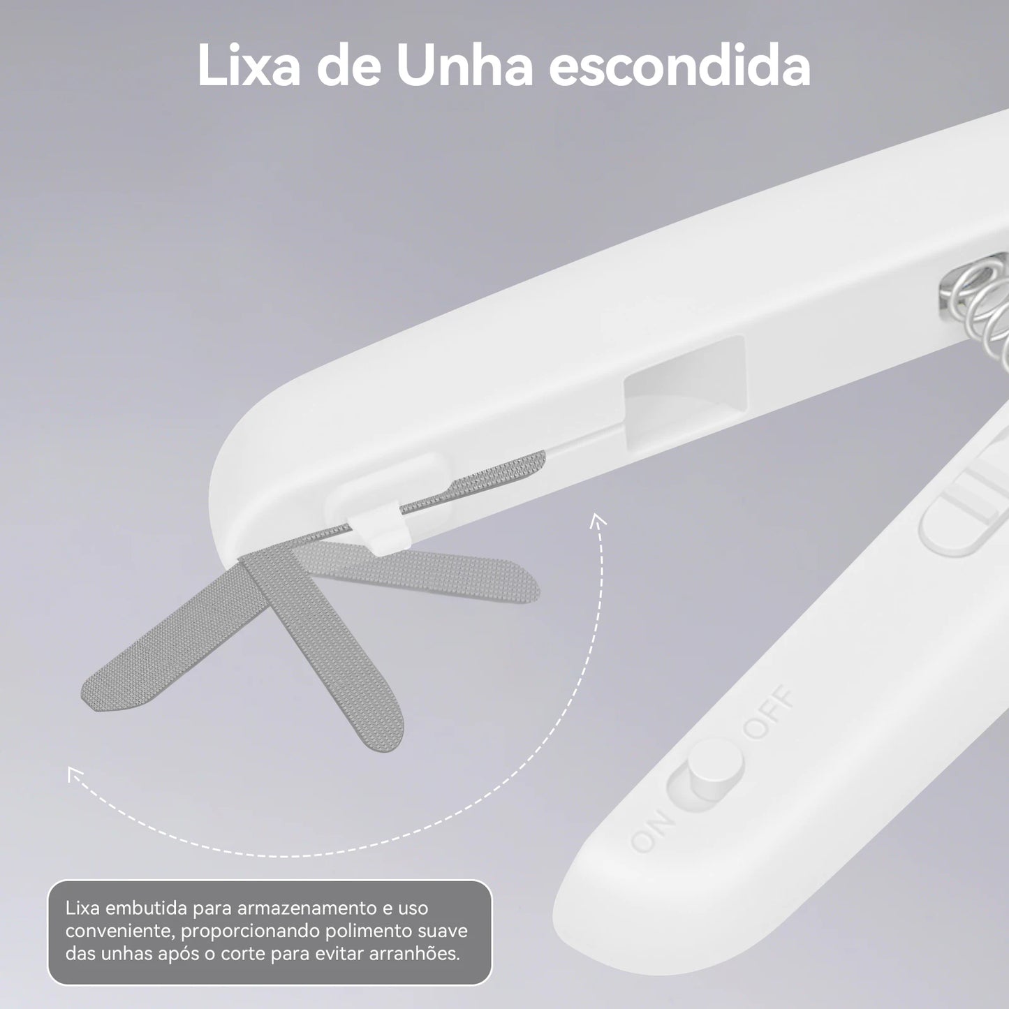 Moedor de Unhas Recarregável USB para Cães e Gatos 2 em 1