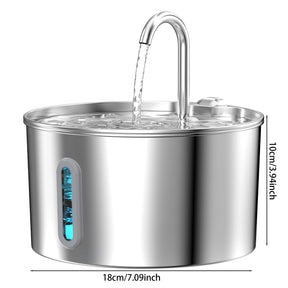 Fonte de Água Automática 2.2L Inox para Pets