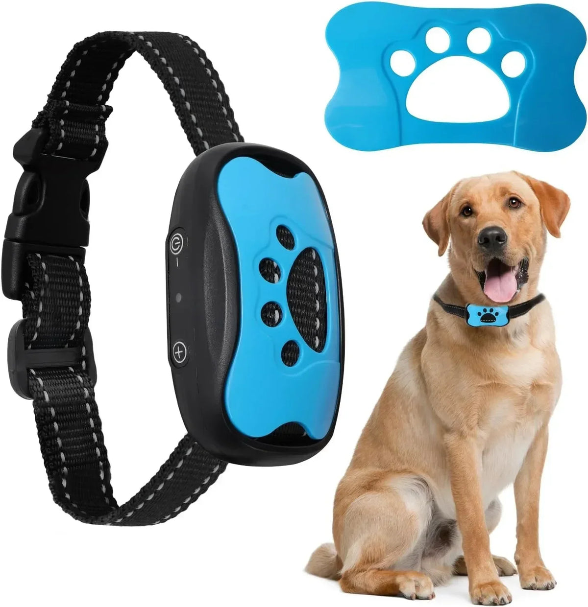 Coleira Antilatido Ultrassônica USB Ajustável p/ Cães