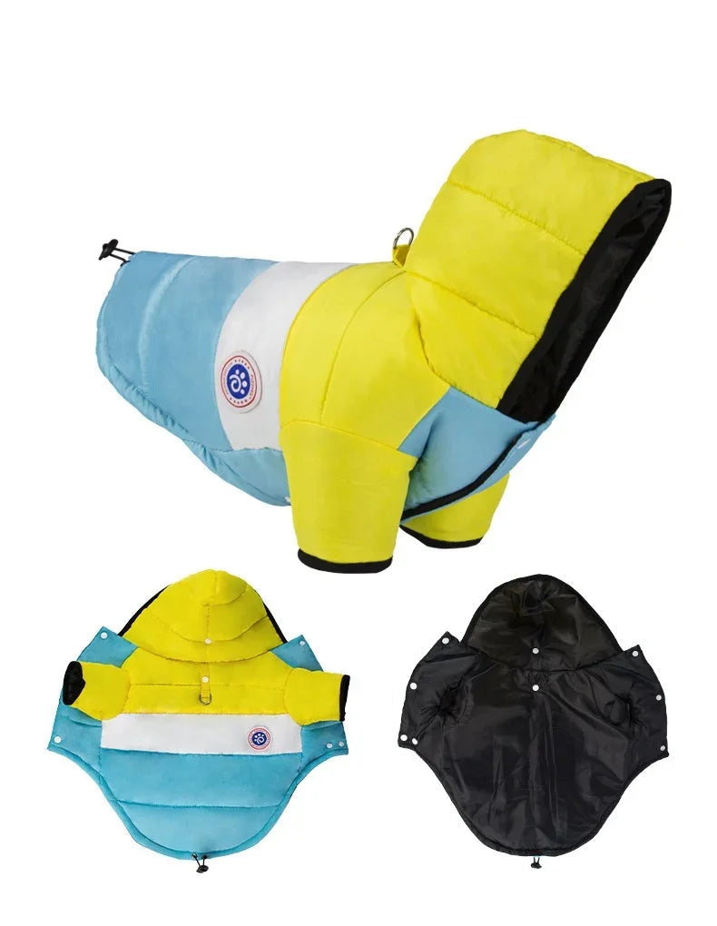 Casaco de Algodão Quente para Cães e Gatos no Inverno