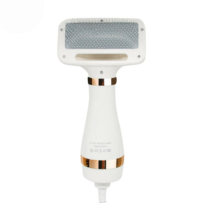Secador Pet 2 em 1 com Escova Slicker - Secagem e Escovação