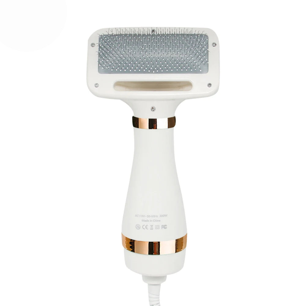 Secador Pet 2 em 1 com Escova Slicker - Secagem e Escovação