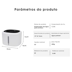 Bebedouro para Cachorro e Gatos com Circulação de Água e Economia