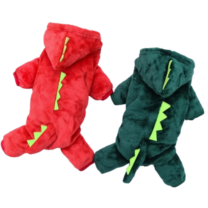 Roupas de Inverno para Cães e Gatos – Hoodie Dino Quente